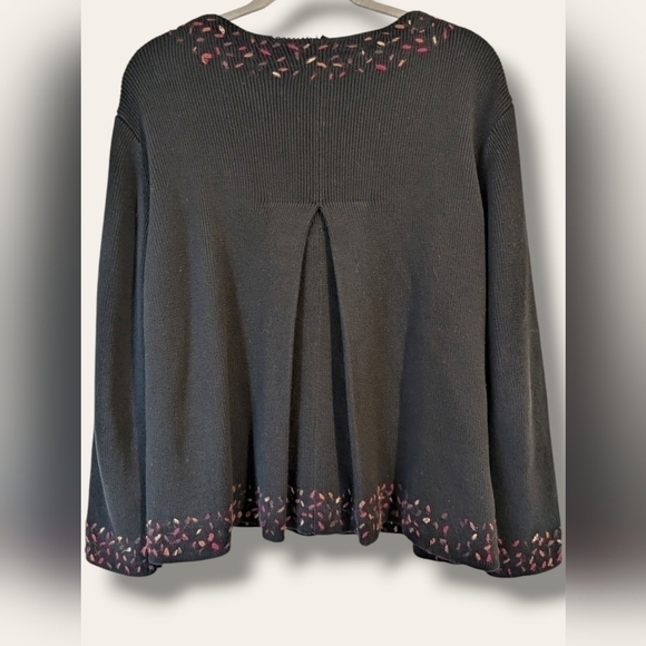 J. Jill Vintage Embroidered Colorful Button-Up Cardigan Sweater Grandma - Picture 2 of 12